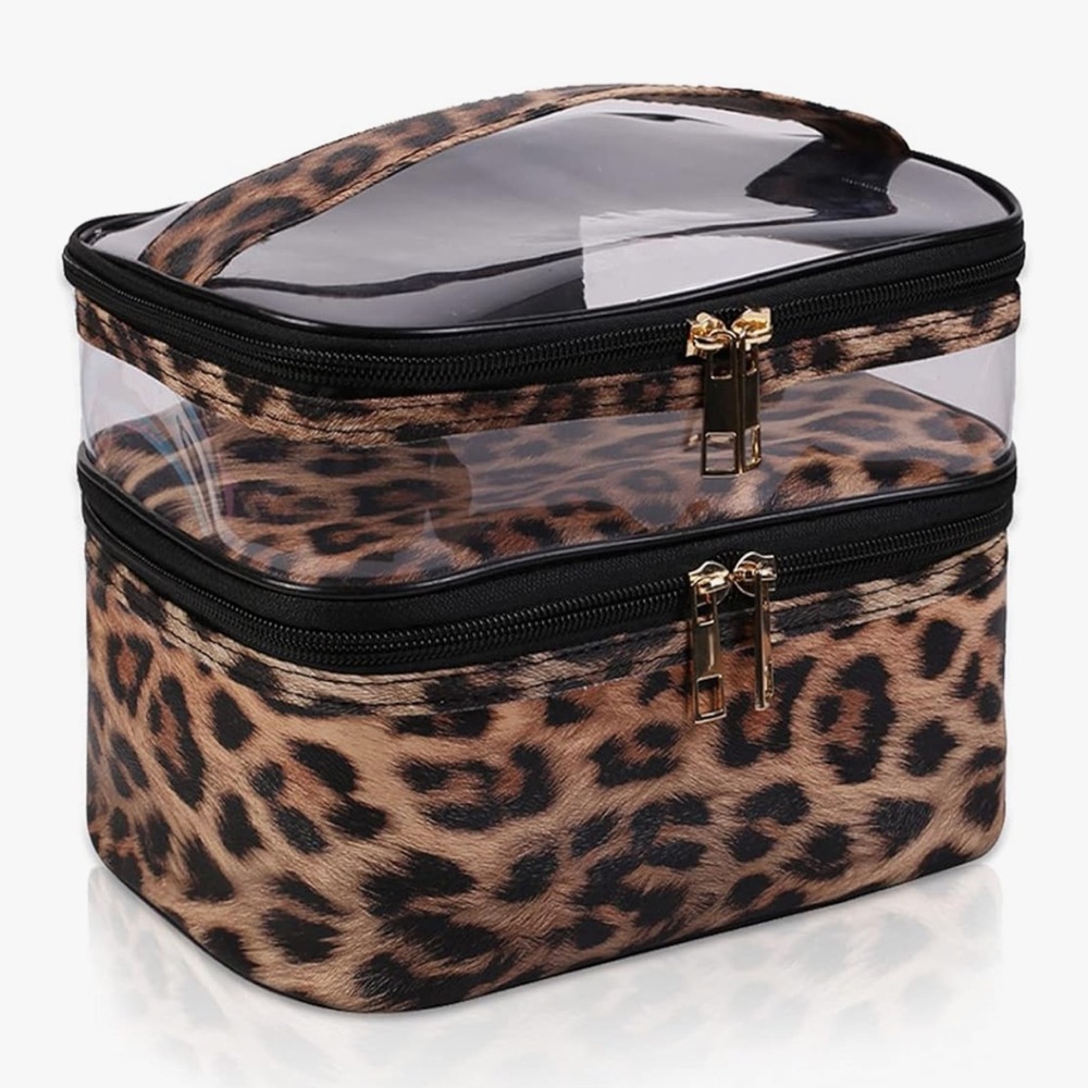 🆕 Double-layer Cosmetic Bag Makeup Bag Travel Makeup Bag
